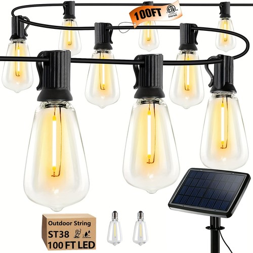 100ft solar string lights - 100ft,