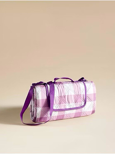 Lilac gingham print - lilac,
