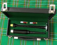 Scottish Practice Chanter Rosewood Black Silver mount with Carrying Case bagpipe