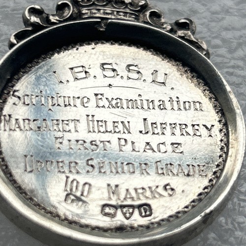 Sterling silver medal - sterling, 1938