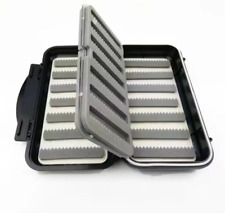 NEW WATERPROOF CLICK LOCK FLY BOX WITH MICROSLITS -FLY FISHING - HOLDS 486 FLIES