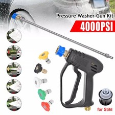4000PSI High Pressure Washer Spray Gun Jet Lance Trigger Wash Water 5 Nozzle Kit