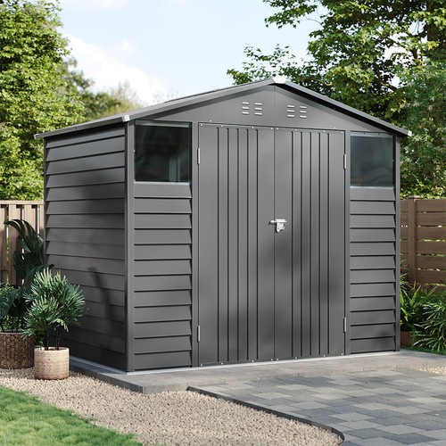Metal garden shed 5 7ft - metal, 8
