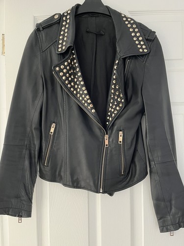 Zara leather studded - studded, jacket