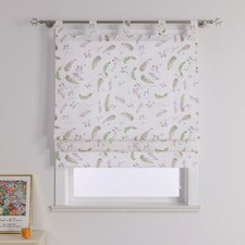 Roman Curtains Feather Blinds Shade Window Net Curtain Liftable Tab Top Bathroom