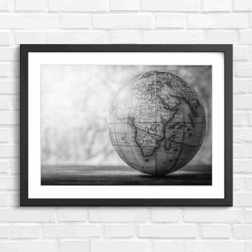 Vintage world map - vintage, black