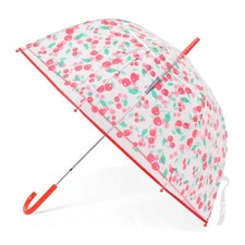 Cherry Print Large Dome Umbrella Strong Steel Handle Sunlight & Rain Proof UK