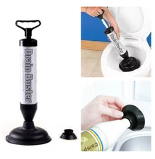 Powerful Drain Buster Unblocker Plunger Toilet Sink Clog Remover