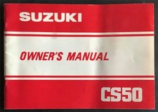 SUZUKI CS50 Motorcycle Owners