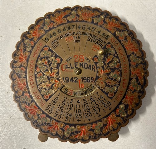 Vintage enameled floral brass - vintage,