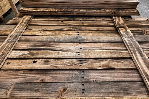 Reclaimed scorched pallet - 5m²,