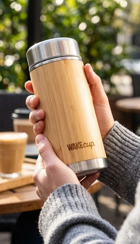 Wakecup bamboo flask - wakecup,