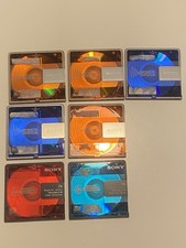 7 Used SONY Color MiniDiscs 74