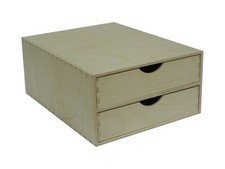 A4 Double Plain Wooden Drawer