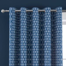 Dunelm Henri Blue Geometric