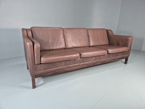 Seater leather sofa vintage - sofa,