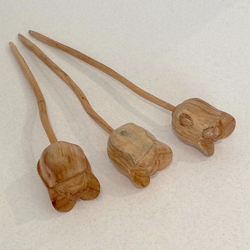 Wooden tulips hand carved - tulips,