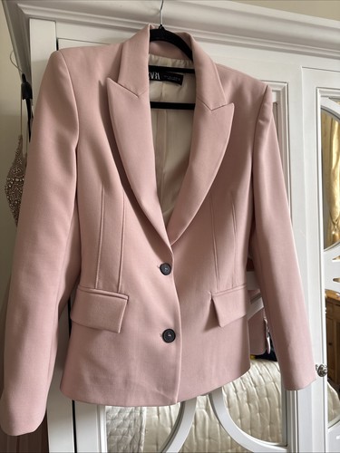 Pink zara blazer - small,