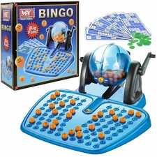 New Family Large Bingo Lotto Game Revolving Machine With 90 Numbers & 48 Cards