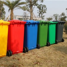 240L Large Wheelie Bin 3 Colors Council Size Outdoor Rubbish Rubber Wheel Bin