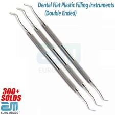 Set Of 3 Dental Flat Plastic Filling Instruments Restorative Cavity Filling Tool