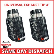 2X AKRAPOVIC EXHAUST TIPS 4"