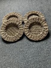 Vintage 4 Large Wicker Woven