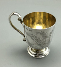Victorian Silver Christening Mug Barnards London 1868 ABLZX