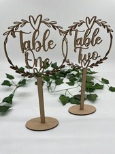 Wooden Wedding Table Numbers -