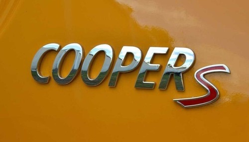Silver cooper rear badge - cooper,