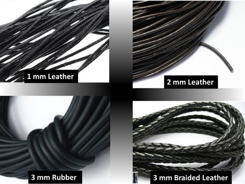 Leather cord 1mm - leather,