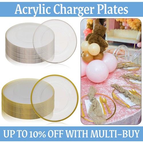 Round charger plates 33cm - round,