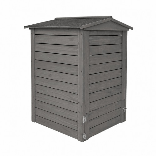 Grey wooden beehive composter - wooden,