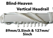 Vertical blind HEADRAIL ONLY MADE TO MEASURE for 3.5"/89mm & 5"/127mm slats