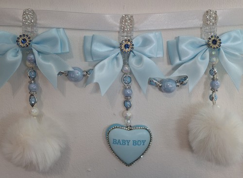 Tier triple white blue bling - 3, tier/triple