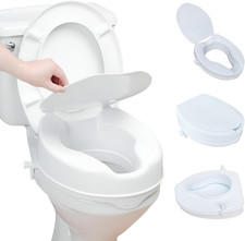 Raised Toilet Seat with Lid 4"