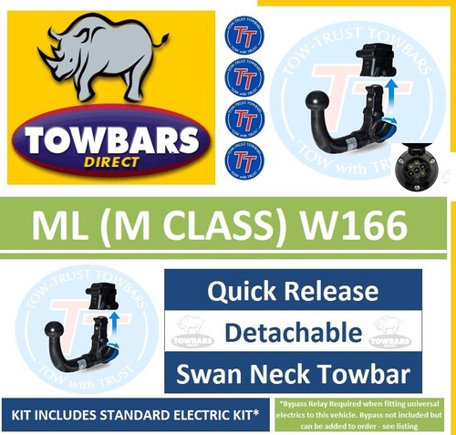 Detachable towbar for mercedes - detachable,