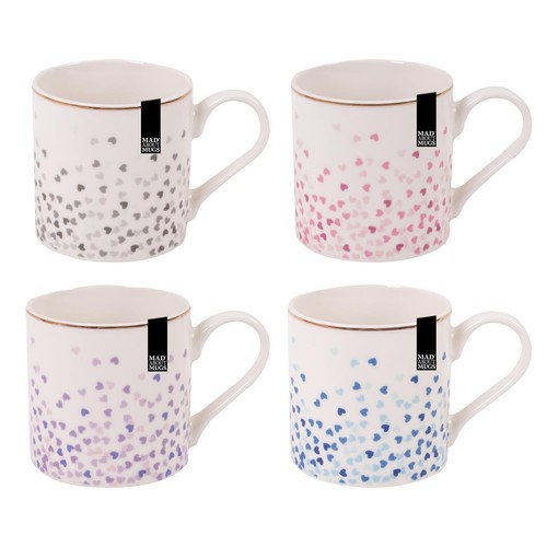 Set heart design mugs new - design,