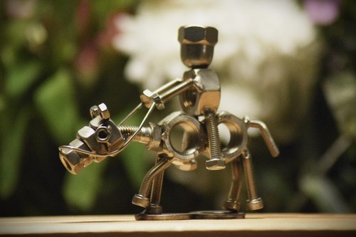 Handcrafted metal sculpture - sculpture, of