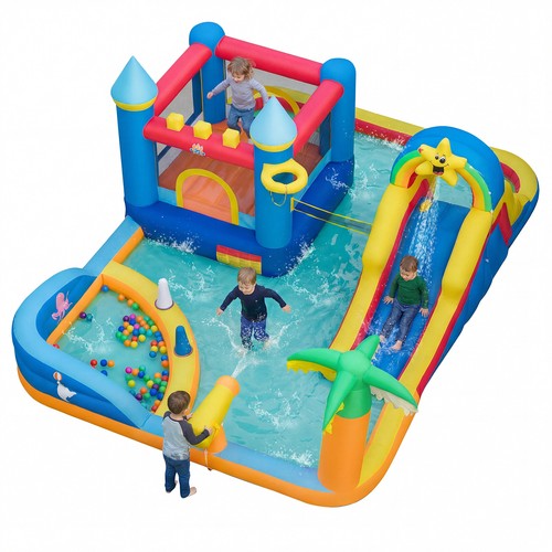 Inflatable water slide - water,