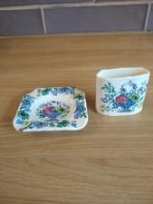 Vintage Masons Ironstone Strathmore ashtray + cigarette/ match holder ? Vgc 