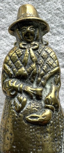 Antique brass welsh lady - antique,