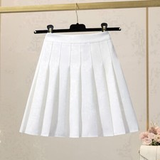 Women Girls Short High Waist Pleated Tennis Skirt School Skirt with Inner Shorts