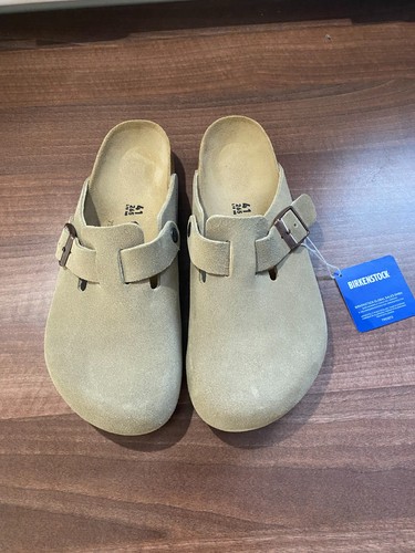 Birkenstock boston taupe - boston, suede