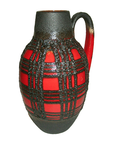 Vase studio pottery fat - pottery,
