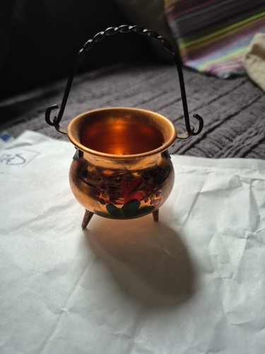 Vintage mini footed copper - mini,