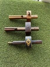 3 x EARLY WOODEN MORTICE