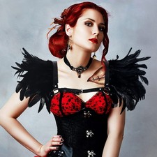 Gothic Feather Shrug Cape