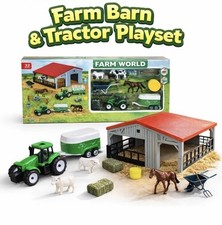 Kids Farm Barn & Tractor Play