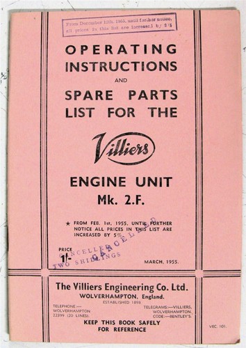 Villiers engine unit - 2f,